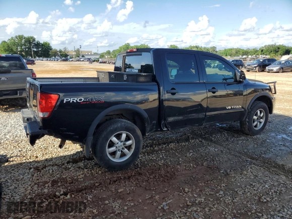 2012 Nissan Titan SV with VIN 1N6BA0EC6CN312465, listed as a Copart auction lot 58722815 with 186,207 mi miles and Salvage title. Bid and sale history available at DreamBid. Image 3.