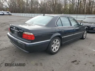 2001 BMW 7 Series 740iA with VIN WBAGG83401DN86102, listed as a Copart auction lot 81425464 with 0 mi miles and Clean Title. Bid and sale history available at carsss.com. Image 3.