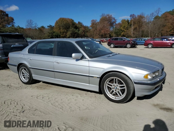 2001 BMW 7 Series 740iL with VIN WBAGH83491DP19551, listed as a Copart auction lot 79279424 with 207,217 mi miles and Clean Title. Bid and sale history available at carsss.com. Image 4.