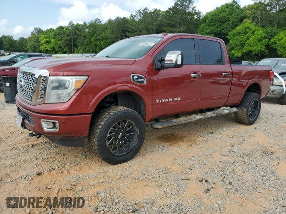 2016 Nissan Titan Platinum Reserve with VIN 1N6BA1F44GN504003, listed as a Copart auction lot 53953375 with Not provided miles and Non repairable. Bid and sale history available at DreamBid. Image 1.