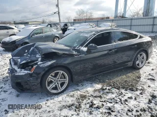 2021 Audi A5 Sportback S line Premium with VIN WAUDACF55MA018574, listed as a Copart auction lot 88224975 with 84,804 mi miles and Salvage Title. Bid and sale history available at carsss.com. Image 1.