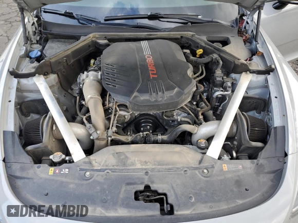 2022 Kia Stinger GT1 with VIN KNAE45LC5N6114624, listed as a Copart auction lot 44423865 with 67,193 mi miles and Salvage Title. Bid and sale history available at DreamBid. Image 12.