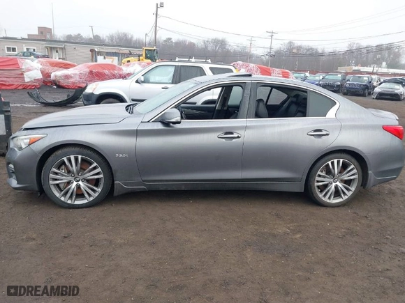 2016 Infiniti Q50 3.0t Red Sport 400 with VIN JN1FV7AR3GM451964, listed as a IAAI auction lot 41715544 with 164,139 mi miles. Bid and sale history available at carsss.com. Image 13.