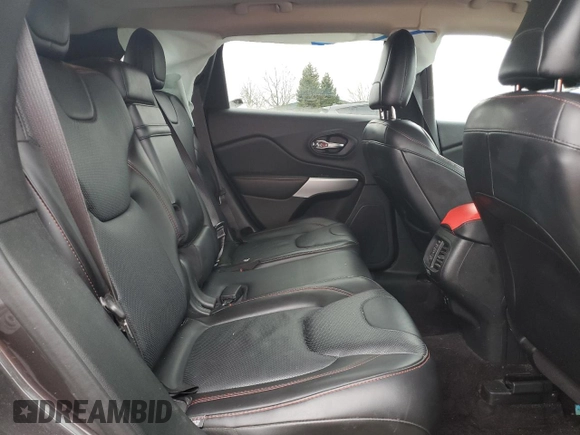 2017 Jeep Cherokee Trailhawk L Plus with VIN 1C4PJMBS2HW651480, listed as a Copart auction lot 47843795 with 96,842 mi miles and Salvage Title. Bid and sale history available at carsss.com. Image 12.