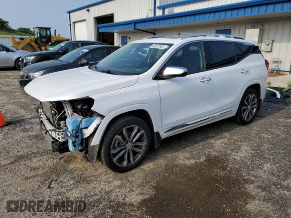 2018 GMC Terrain Denali z VIN 3GKALXEX6JL282177, wystawiony jako Copart lot #60622865 z przebiegiem 78 034 mil mil oraz Czysty tytuł • Clean title. Historia ofert i sprzedaży dostępna na DreamBid. Obrazek 1.