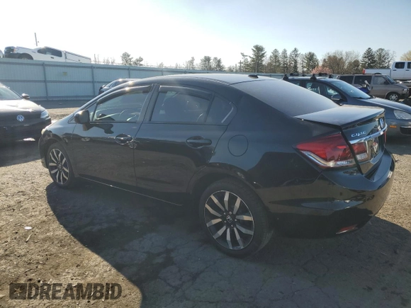2015 Honda Civic EX-L with VIN 19XFB2F94FE214043, listed as a Copart auction lot 53528065 with 120,000 mi miles and Salvage Title. Bid and sale history available at carsss.com. Image 2.