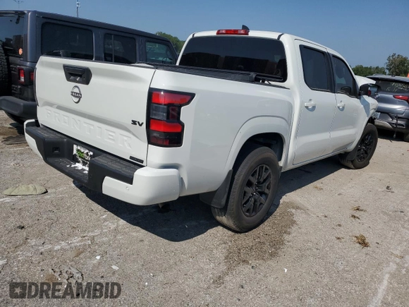 2023 Nissan Frontier SV with VIN 1N6ED1EJ3PN610373, listed as a Copart auction lot 66322534 with 22,505 mi miles and Salvage Title. Bid and sale history available at carsss.com. Image 3.