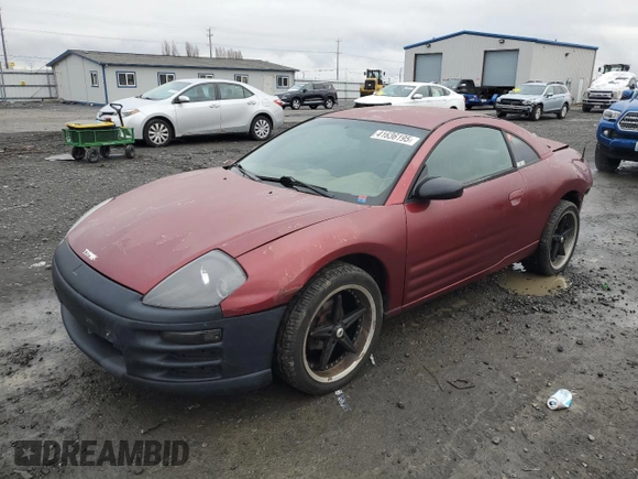 2000 Mitsubishi Eclipse RS with VIN 4A3AC34G9YE074744, listed as a Copart auction lot 41636195 with 183,083 mi miles and Salvage Title. Bid and sale history available at carsss.com. Image 1.