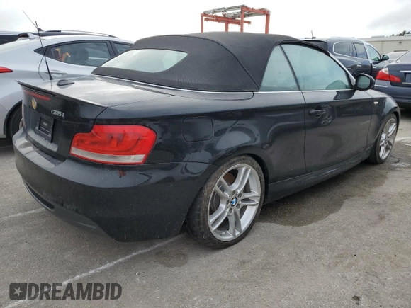 2013 BMW 1 Series 135i with VIN WBAUN7C57DVM27734, listed as a Copart auction lot 74684724 with 0 mi miles and Non Repairable. Bid and sale history available at carsss.com. Image 3.
