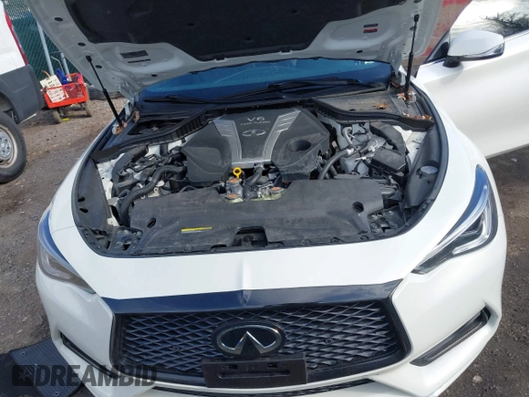 2018 Infiniti Q60 RED SPORT 400 with VIN JN1FV7EL6JM630898, listed as a IAAI auction lot 41628560 with 57,224 mi miles. Bid and sale history available at carsss.com. Image 10.