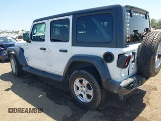 2018 Jeep Wrangler Unlimited Sport with VIN 1C4HJXDG4JW319142, listed as a IAAI auction lot 42702550 with 72,023 mi miles and . Bid and sale history available at DreamBid. Image 3.