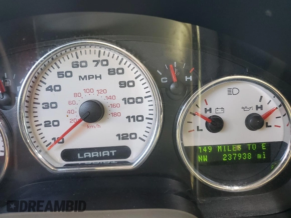 2007 Ford F-150 XLT with VIN 1FTPW14V57FB55711, listed as a Copart auction lot 86175694 with 237,938 mi miles and Salvage Title. Bid and sale history available at carsss.com. Image 9.