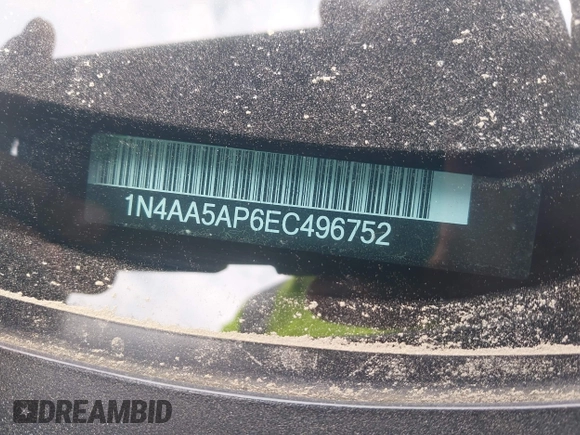 2014 Nissan Maxima S with VIN 1N4AA5AP6EC496752, listed as a IAAI auction lot 42682779 with 211,456 mi miles and . Bid and sale history available at DreamBid. Image 9.