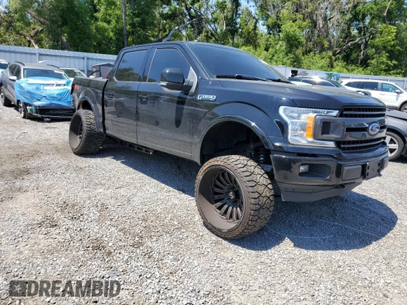 2018 Ford F-150 XL with VIN 1FTEW1EG3JKF99594, listed as a Copart auction lot 52247735 with 76,065 mi miles and Salvage Title. Bid and sale history available at carsss.com. Image 4.