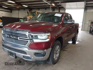 2019 Ram 1500 Laramie with VIN 1C6SRFDT0KN848897, listed as a IAAI auction lot 41993489 with 26,936 mi miles. Bid and sale history available at carsss.com. Image 2.