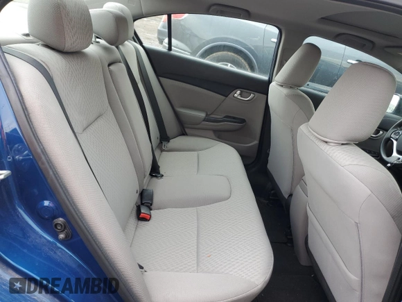 2015 Honda Civic EX with VIN 19XFB2F87FE075744, listed as a Copart auction lot 53816995 with 63,374 mi miles and Salvage Title. Bid and sale history available at DreamBid. Image 10.