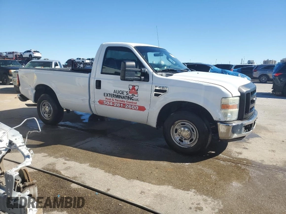 2010 Ford F-250 with VIN 1FTNF2A53AEB12824, listed as a Copart auction lot 81933704 with 210,425 mi miles and Salvage title. Bid and sale history available at DreamBid. Image 4.