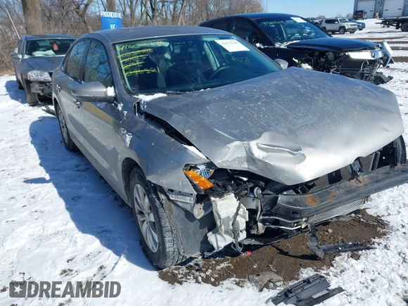 2012 Volkswagen Passat S w/Appearance with VIN 1VWAH7A37CC086521, listed as a IAAI auction lot 41632348 with 102,000 mi miles. Bid and sale history available at carsss.com. Image 1.