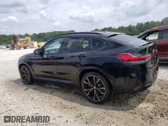 2022 BMW X4 M z VIN 5YM23EC02N9M62773, wystawiony jako Copart lot #53100254 z przebiegiem 9566 mil mil oraz Szkody całkowita. Historia ofert i sprzedaży dostępna na DreamBid. Obrazek 2.