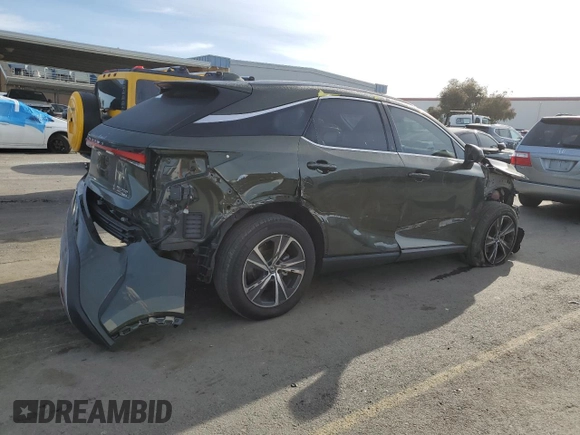 2023 Lexus RX with VIN 2T2BAMCA2PC028850, listed as a Copart auction lot 45674575 with 47,507 mi miles and Salvage Title. Bid and sale history available at carsss.com. Image 3.