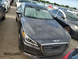 2018 Genesis G80 3.8L with VIN KMHGN4JE8JU237472, listed as a Copart auction lot 73868974 with 34,507 mi miles and Salvage Title. Bid and sale history available at carsss.com. Image 5.