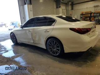 2020 Infiniti Q50 Red Sport 400 with VIN JN1FV7AR4LM660818, listed as a Copart auction lot 53463684 with 78,690 mi miles and Salvage Title. Bid and sale history available at carsss.com. Image 2.