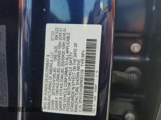 2023 Honda Pilot Sport with VIN 5FNYG1H36PB053106, listed as a Copart auction lot 72000644 with 22,953 mi miles and Salvage Title. Bid and sale history available at carsss.com. Image 13.