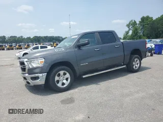 2019 Ram 1500 Big Horn with VIN 1C6SRFFTXKN812356, listed as a Copart auction lot 59733545 with 62,070 mi miles and Salvage title. Bid and sale history available at DreamBid. Image 1.