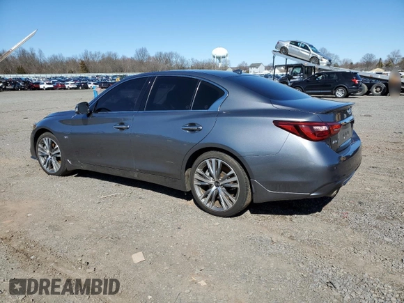 2020 Infiniti Q50 Pure with VIN JN1EV7AR8LM254097, listed as a Copart auction lot 50017965 with 69,758 mi miles and Salvage title. Bid and sale history available at DreamBid. Image 2.