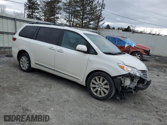 2016 Toyota Sienna Ltd with VIN 5TDDK3DC0GS138484, listed as a Copart auction lot 53599575 with 104,218 mi miles and Salvage Title. Bid and sale history available at carsss.com. Image 4.