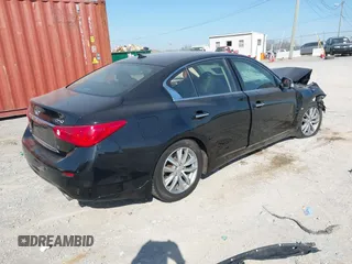 2015 Infiniti Q50 Premium with VIN JN1BV7AR0FM397827, listed as a IAAI auction lot 41774729 with 85,616 mi miles. Bid and sale history available at carsss.com. Image 4.