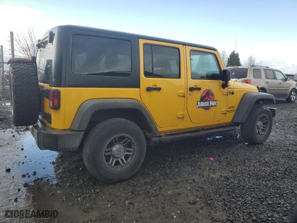 2015 Jeep Wrangler Unlimited Sport with VIN 1C4BJWDG9FL660030, listed as a Copart auction lot 45407505 with 120,027 mi miles and Salvage Title. Bid and sale history available at carsss.com. Image 3.
