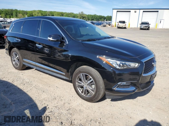2020 Infiniti QX60 Luxe with VIN 5N1DL0MM9LC522551, listed as a Copart auction lot 53838605 with 52,977 mi miles and Salvage Title. Bid and sale history available at DreamBid. Image 4.