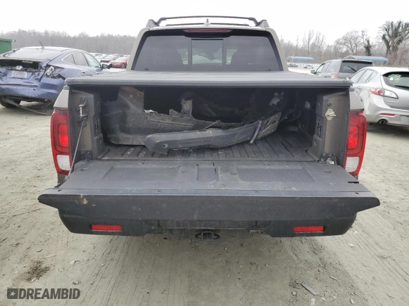 2020 Honda Ridgeline RTL-E with VIN 5FPYK3F73LB001983, listed as a Copart auction lot 44222325 with 86,782 mi miles and Salvage Title. Bid and sale history available at carsss.com. Image 6.