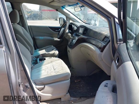 2012 Nissan Quest SL with VIN JN8AE2KP1C9032424, listed as a IAAI auction lot 42038372 with 205,530 mi miles. Bid and sale history available at carsss.com. Image 5.