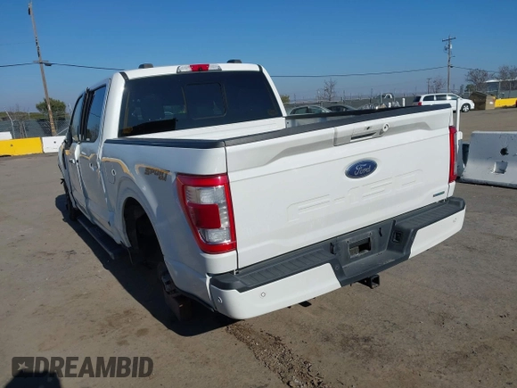 2022 Ford F-150 XL with VIN 1FTFW1E83NFA92867, listed as a IAAI auction lot 41349588 with 150,274 mi miles. Bid and sale history available at carsss.com. Image 3.