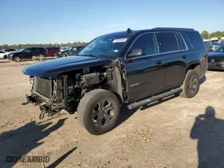 2019 Chevrolet Tahoe LS with VIN 1GNSCAKC3KR368076, listed as a Copart auction lot 46339485 with 77,963 mi miles and Salvage Title. Bid and sale history available at carsss.com. Image 1.