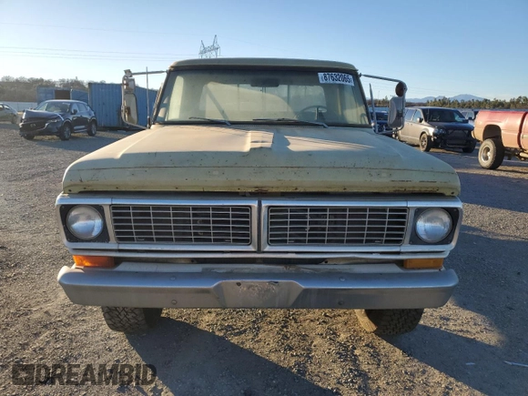 1970 Ford F-250 z VIN F25YRG91538, wystawiony jako Copart lot #87632065 z przebiegiem 38 811 mil mil oraz Czysty tytuł • Clean title. Historia ofert i sprzedaży dostępna na DreamBid. Obrazek 5.