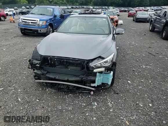 2020 Infiniti Q50 Luxe with VIN JN1EV7AP8LM208073, listed as a Copart auction lot 60069265 with 21,787 mi miles and Salvage title. Bid and sale history available at DreamBid. Image 14.