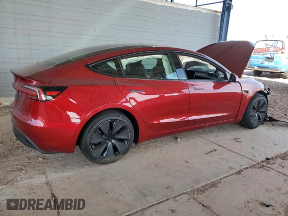 2025 Tesla Model 3 Long Range with VIN 5YJ3E1EA4SF890321, listed as a Copart auction lot 51505955 with 5,075 mi miles and Salvage title. Bid and sale history available at DreamBid. Image 3.