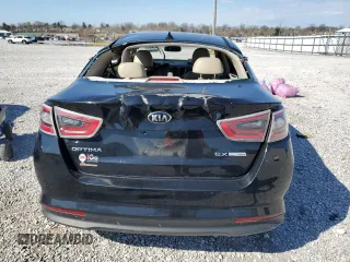 2014 Kia Optima EX with VIN KNAGN4AD3E5072990, listed as a Copart auction lot 50487245 with Not provided miles and Salvage title. Bid and sale history available at DreamBid. Image 6.