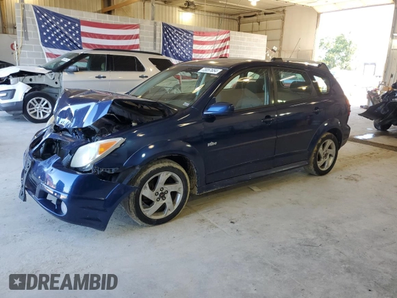 2008 Pontiac Vibe with VIN 5Y2SL65848Z408333, listed as a Copart auction lot 73057654 with 144,124 mi miles and Salvage Title. Bid and sale history available at carsss.com. Image 1.