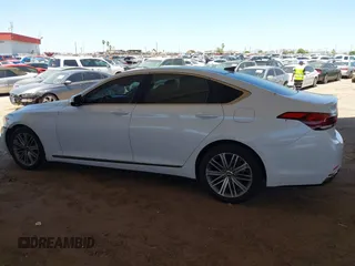 2018 Genesis G80 3.8L with VIN KMHGN4JE3JU216089, listed as a IAAI auction lot 42576639 with 57,382 mi miles and . Bid and sale history available at DreamBid. Image 14.