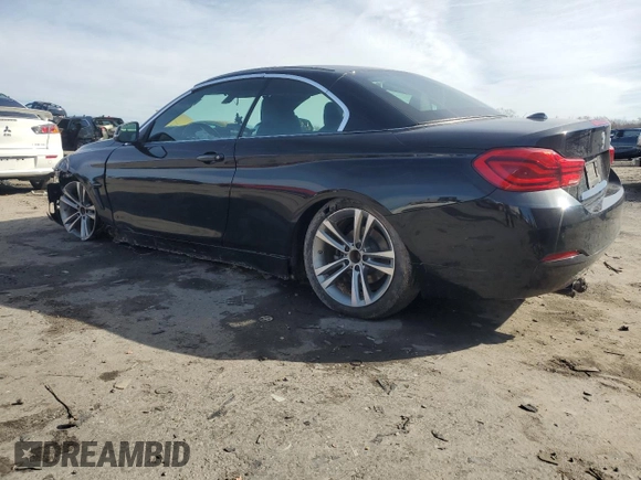 2018 BMW 4 Series 430i with VIN WBA4Z1C56JEC72044, listed as a Copart auction lot 44455245 with 47,077 mi miles and Salvage Title. Bid and sale history available at DreamBid. Image 2.