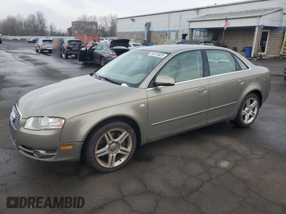 2007 Audi A4 2.0T with VIN WAUDF78E07A205165, listed as a Copart auction lot 53310825 with 162,259 mi miles and Salvage title. Bid and sale history available at DreamBid. Image 1.