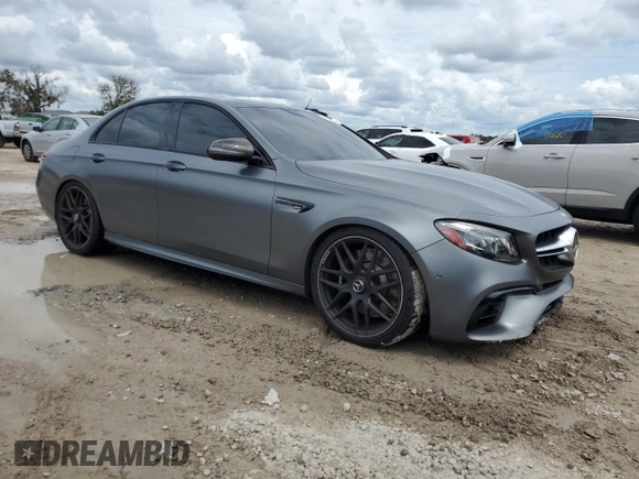 2018 Mercedes-Benz E-Class AMG E 63 S with VIN WDDZF8KB8JA369628, listed as a Copart auction lot 70928084 with 76,874 mi miles and Non Repairable. Bid and sale history available at carsss.com. Image 4.
