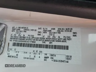 2014 Ford Escape SE with VIN 1FMCU0GX0EUC17869, listed as a Copart auction lot 55393515 with 127,110 mi miles and Clean Title. Bid and sale history available at carsss.com. Image 12.