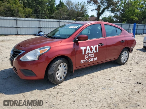 2016 Nissan Versa S Plus with VIN 3N1CN7AP1GL916821, listed as a Copart auction lot 61146545 with 317,406 mi miles and Salvage title. Bid and sale history available at DreamBid. Image 1.