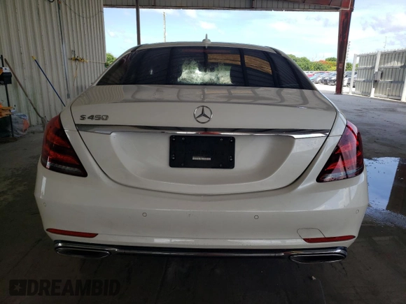 2020 Mercedes-Benz S-Class S 450 with VIN WDDUG6GB6LA497177, listed as a Copart auction lot 60125584 with 22,839 mi miles and Non Repairable. Bid and sale history available at carsss.com. Image 6.