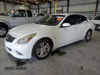 2015 Infiniti Q40 with VIN JN1CV6APXFM501091, listed as a Copart auction lot 71635964 with 0 mi miles and Salvage Title. Bid and sale history available at carsss.com. Image 1.
